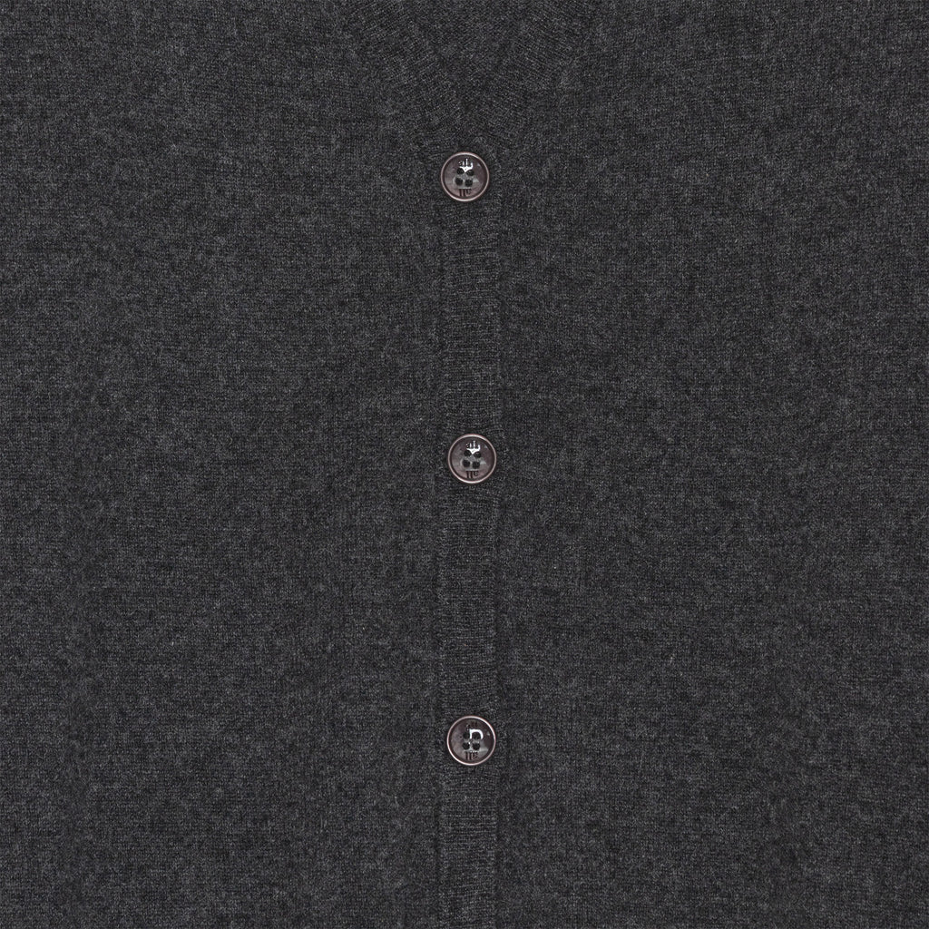 Theo Cashmere Cardigan Charcoal Grey