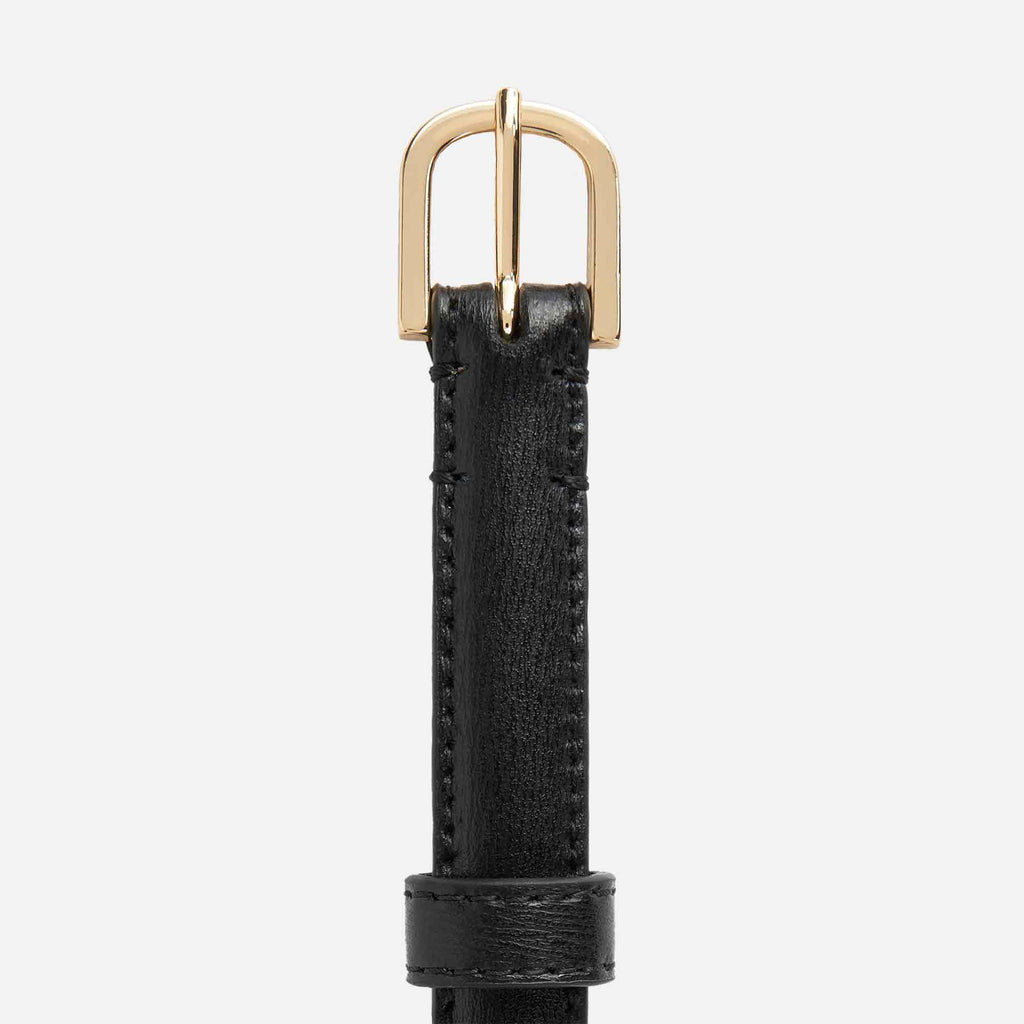 Thin Trouser Belt Black