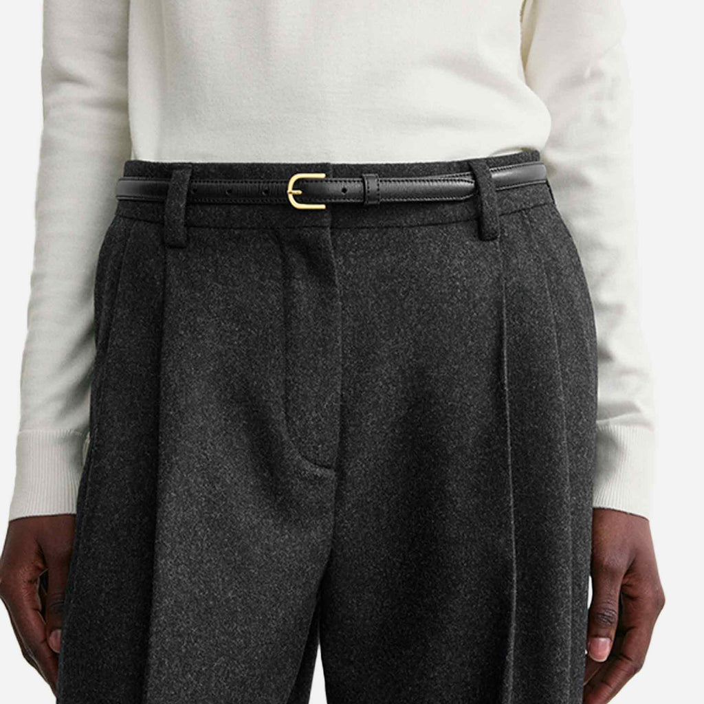 Thin Trouser Belt Black