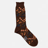 Tiny Flowers Unisex Socks Brown
