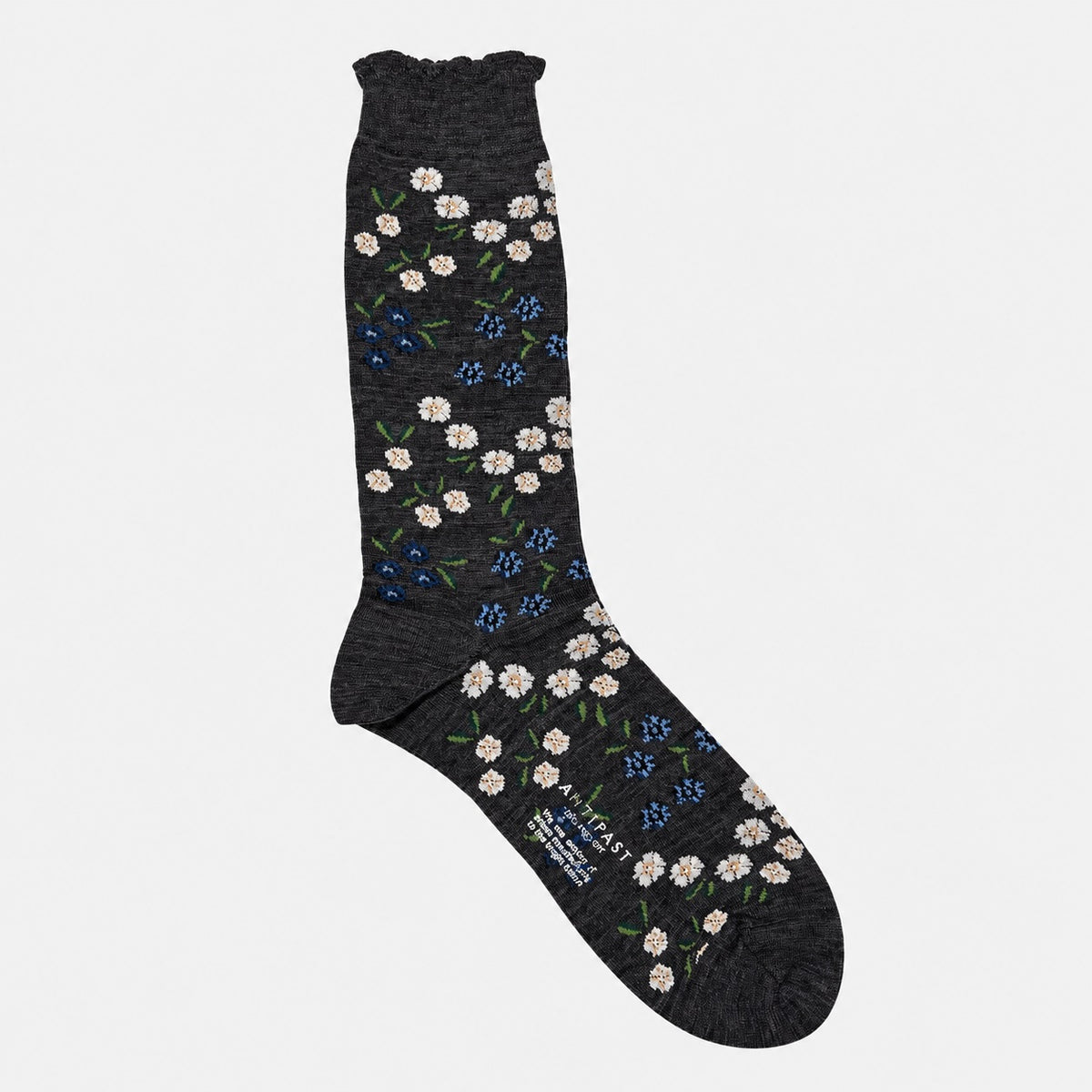 Tiny Flowers Unisex Socks Charcoal