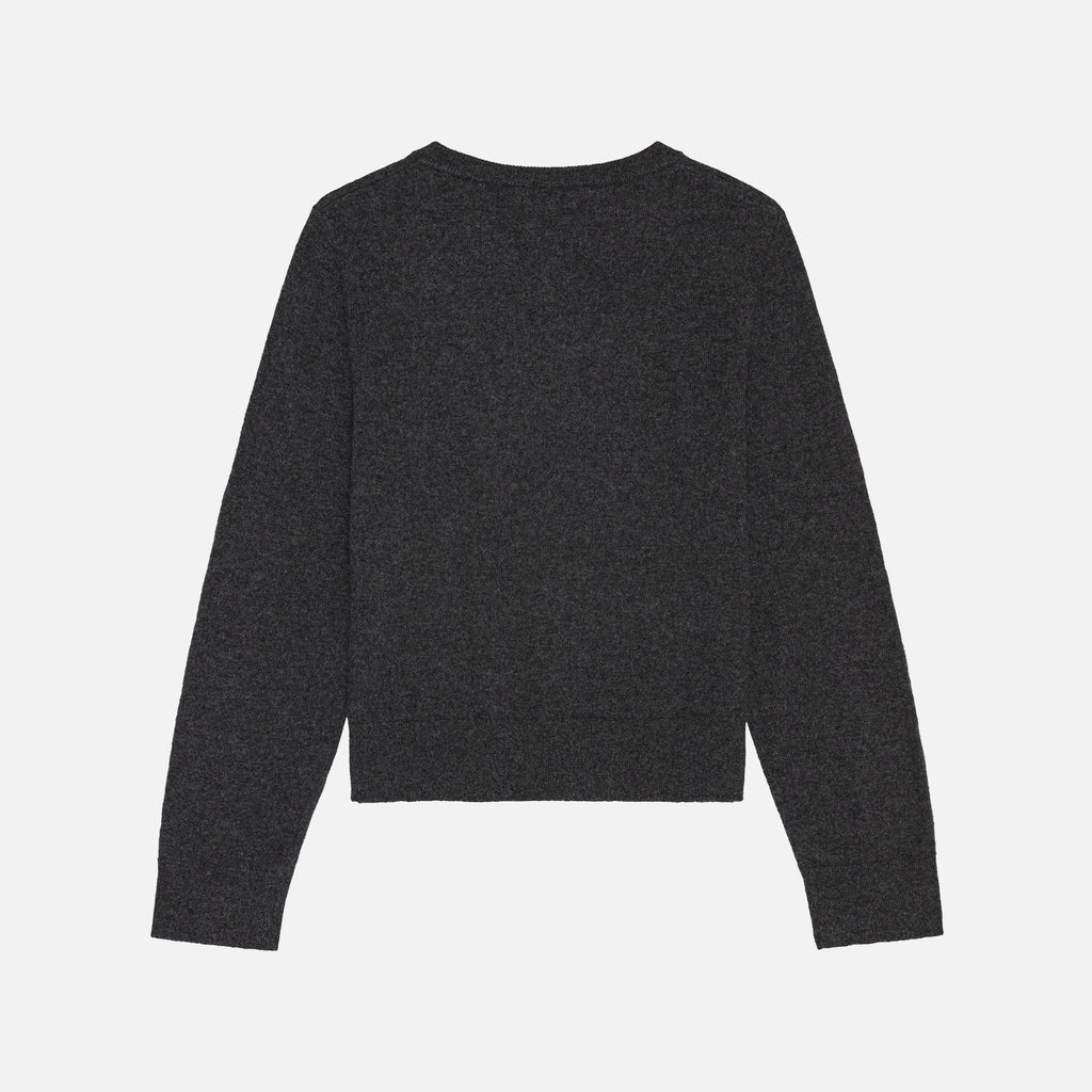 Toby Cashmere V-Neck Charcoal Grey