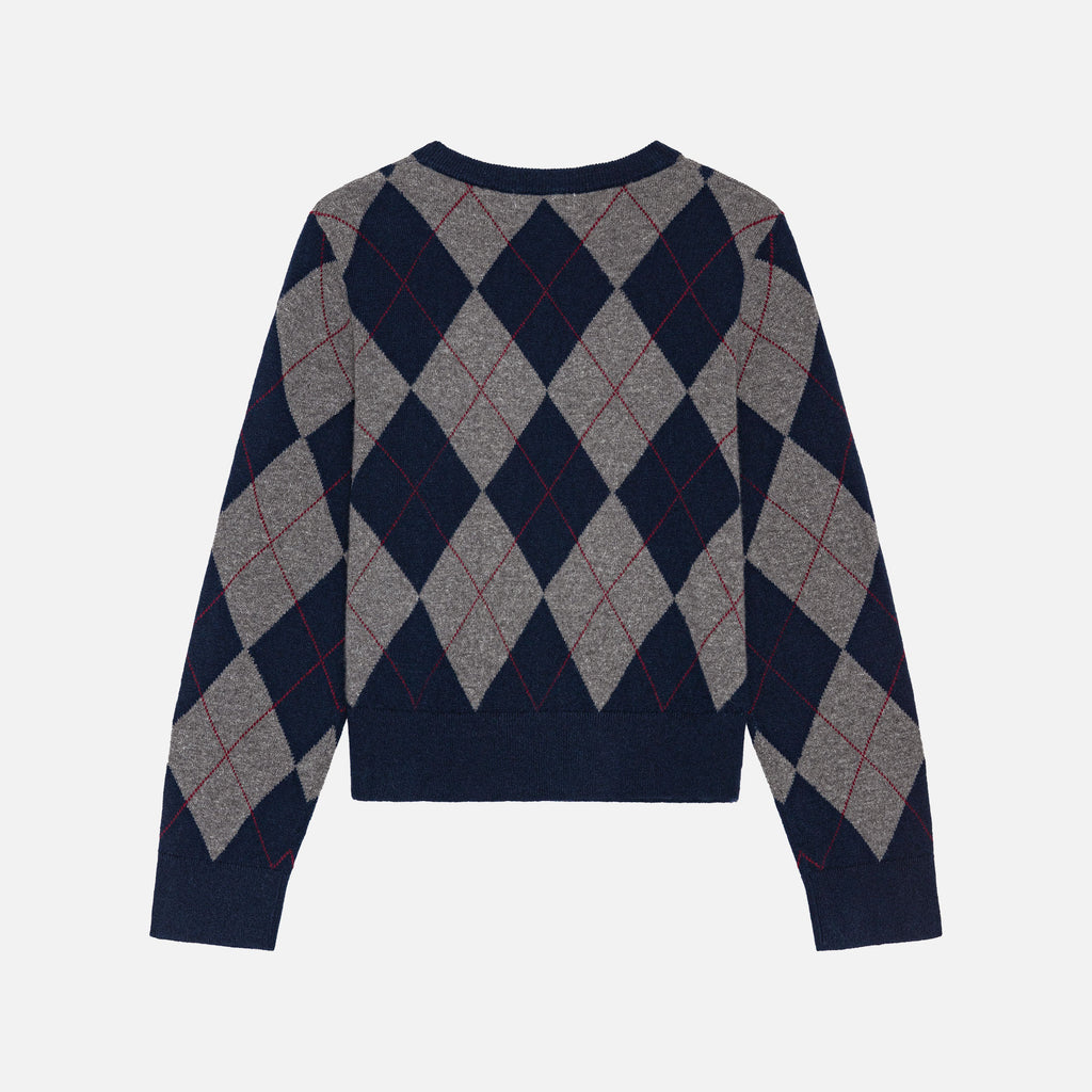 Toby Cashmere V-Neck Diamond Navy