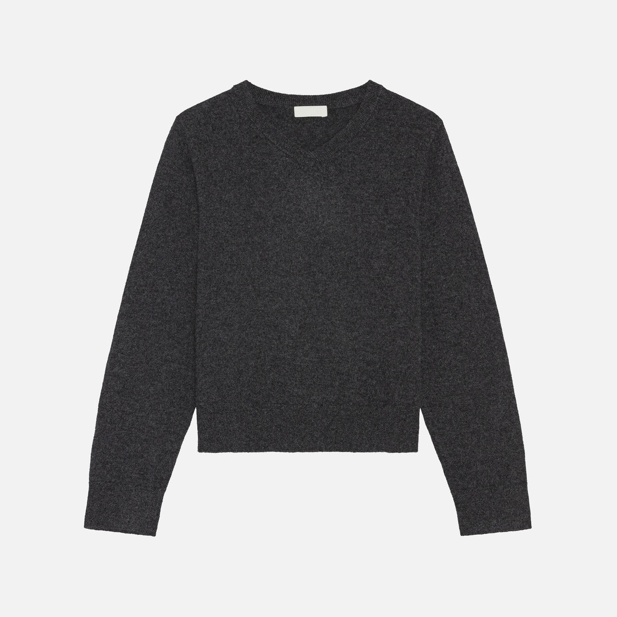 Toby Cashmere V-Neck Charcoal Grey