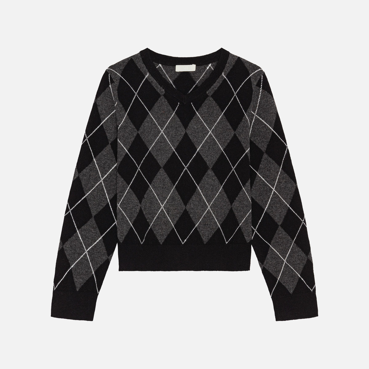 Toby Cashmere V-Neck Diamond Black