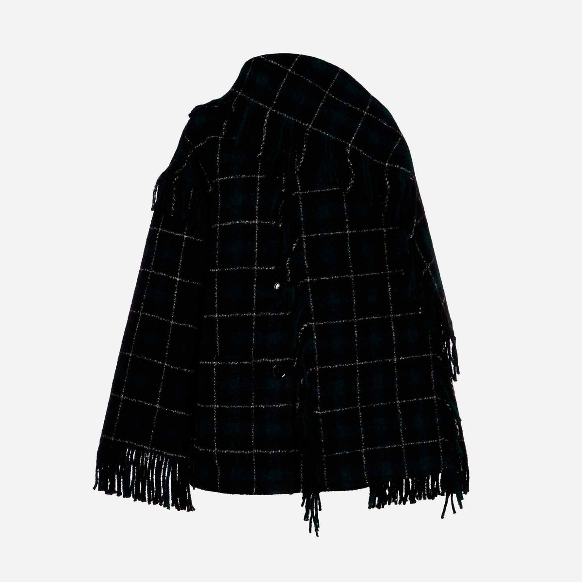 Fringed Scarf Jacket Pine/Black