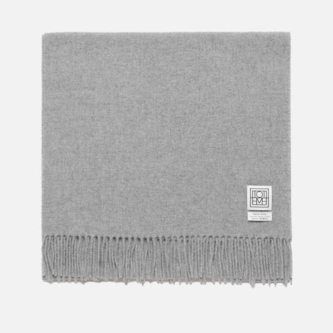 Classic Wool Scarf Light Grey Mélange