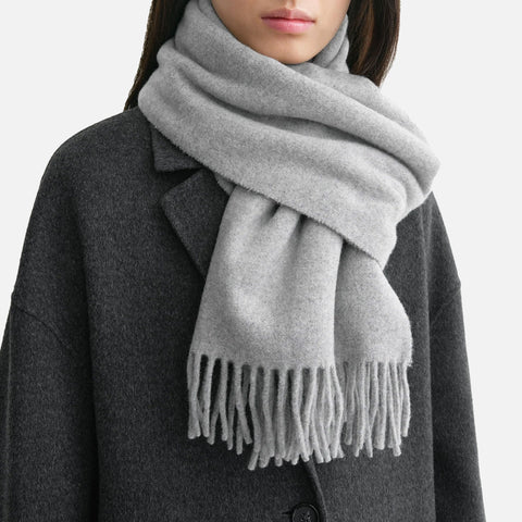 Classic Wool Scarf Light Grey Mélange