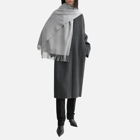 Classic Wool Scarf Light Grey Mélange