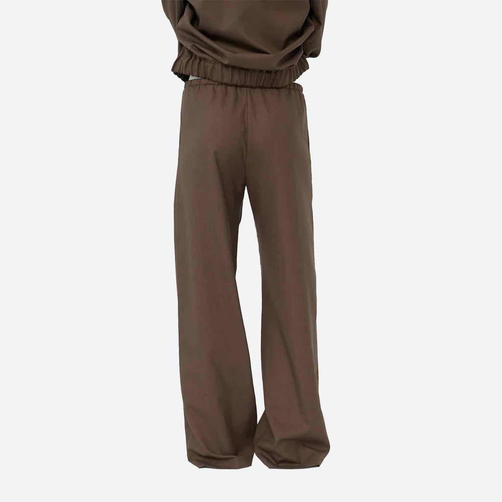 Tropical Wool Tracksuit Pants Brown