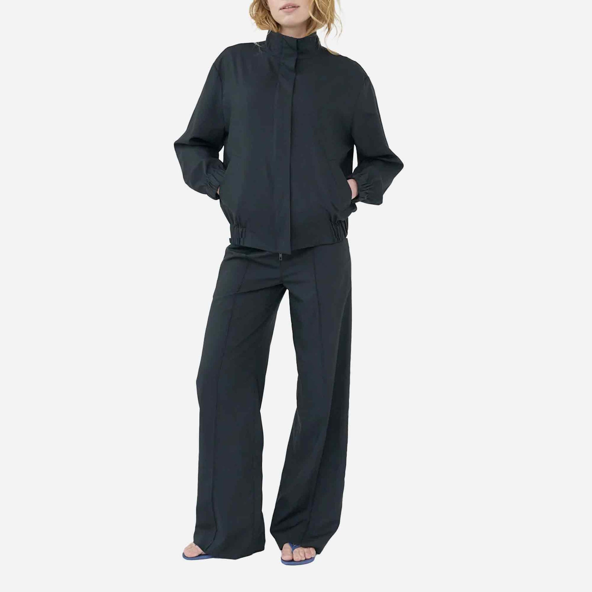 Tropical Wool Tracksuit Top Navy