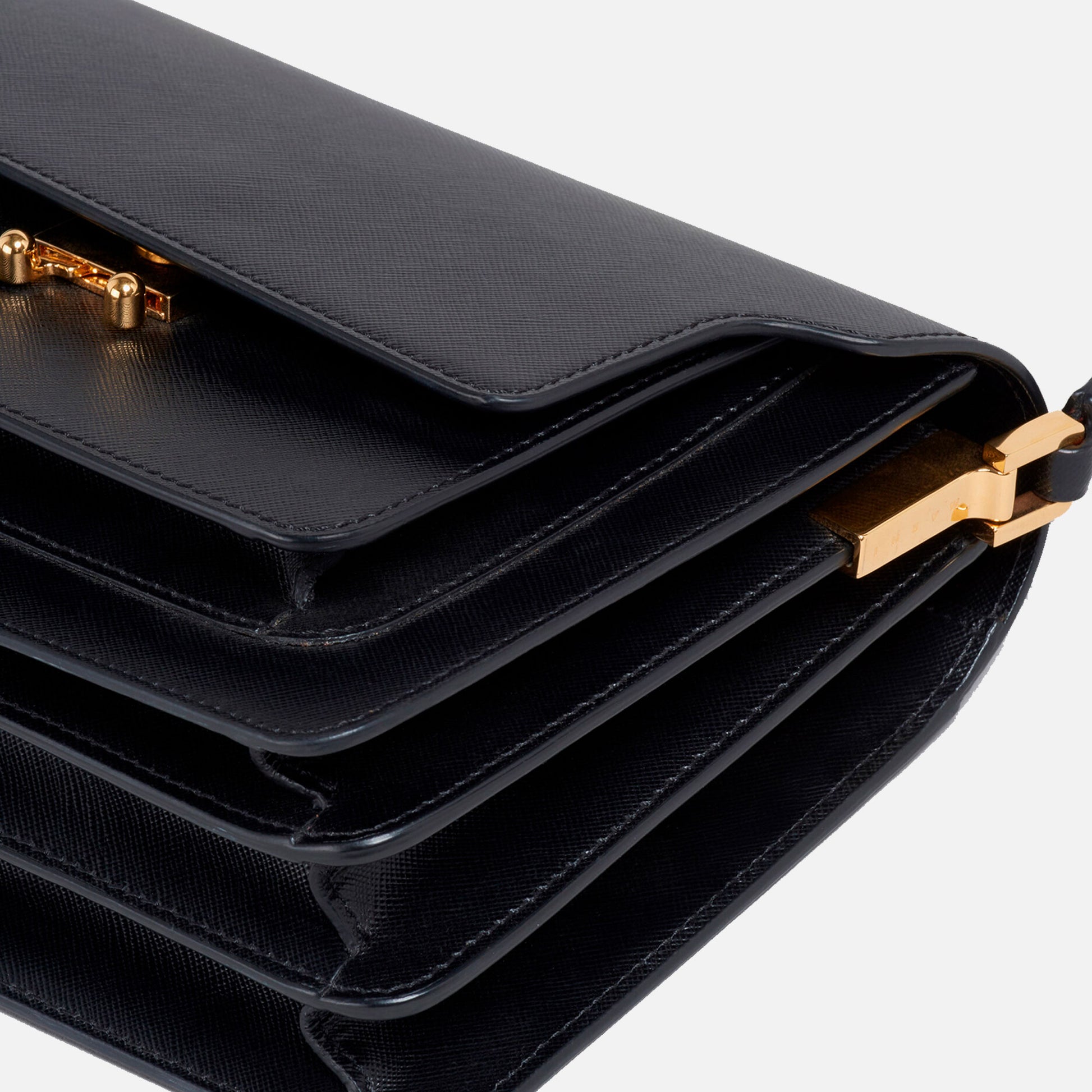 Trunk Bag Saffiano Leather Black