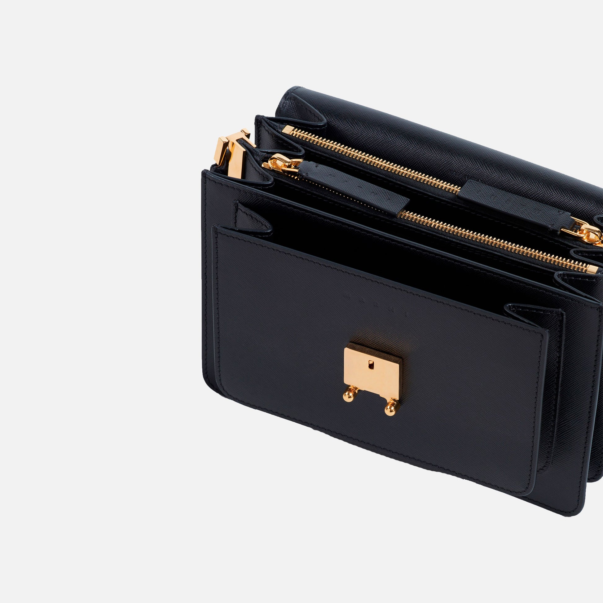 Trunk Bag Saffiano Leather Black