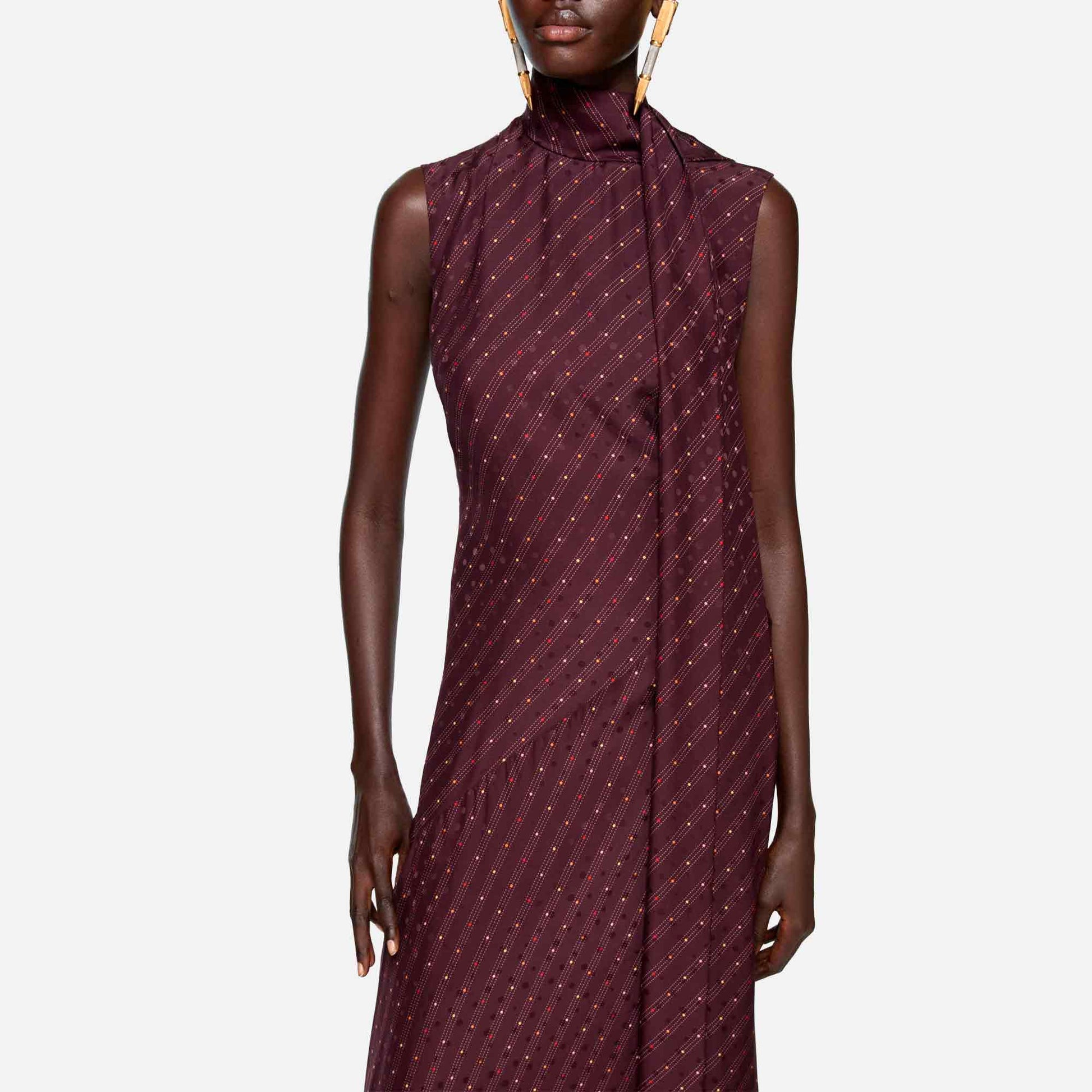 Tunic Dress Silk Burgundy
