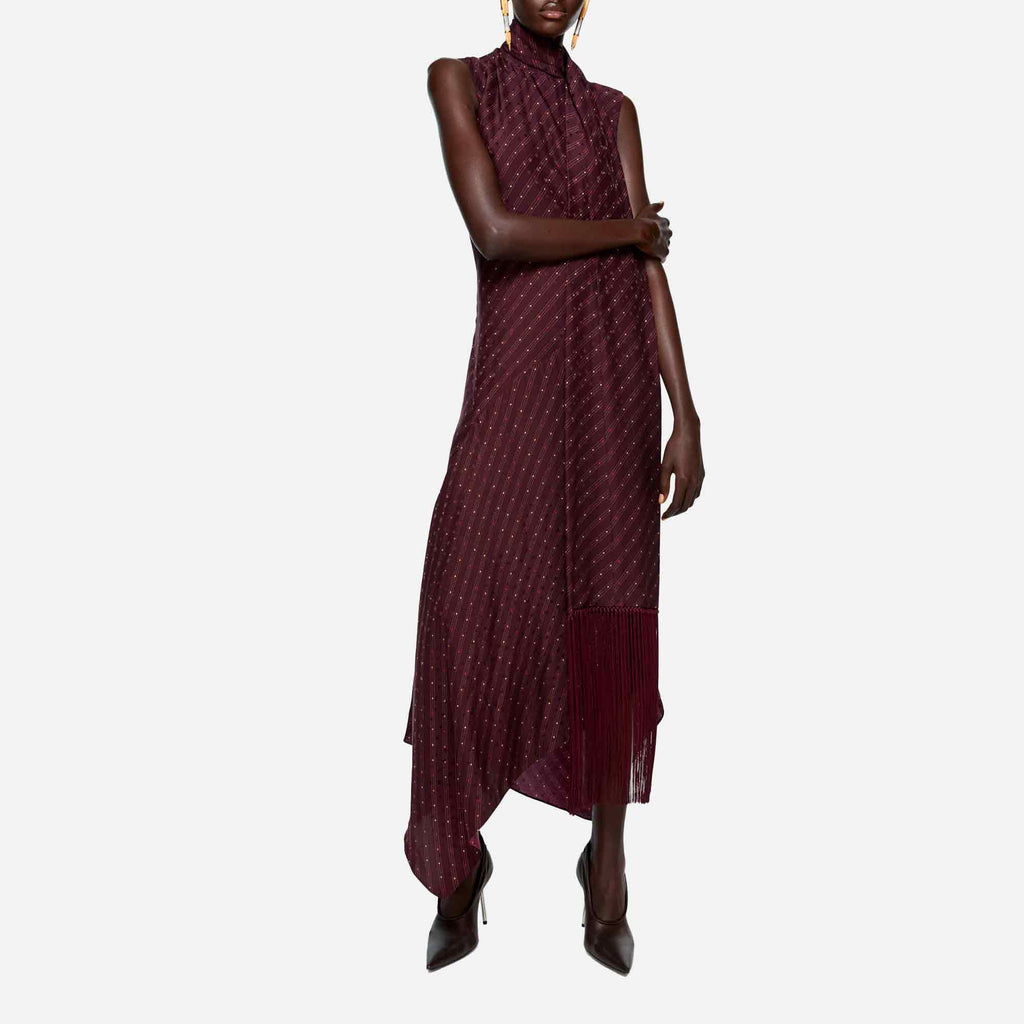 Tunic Dress Silk Burgundy