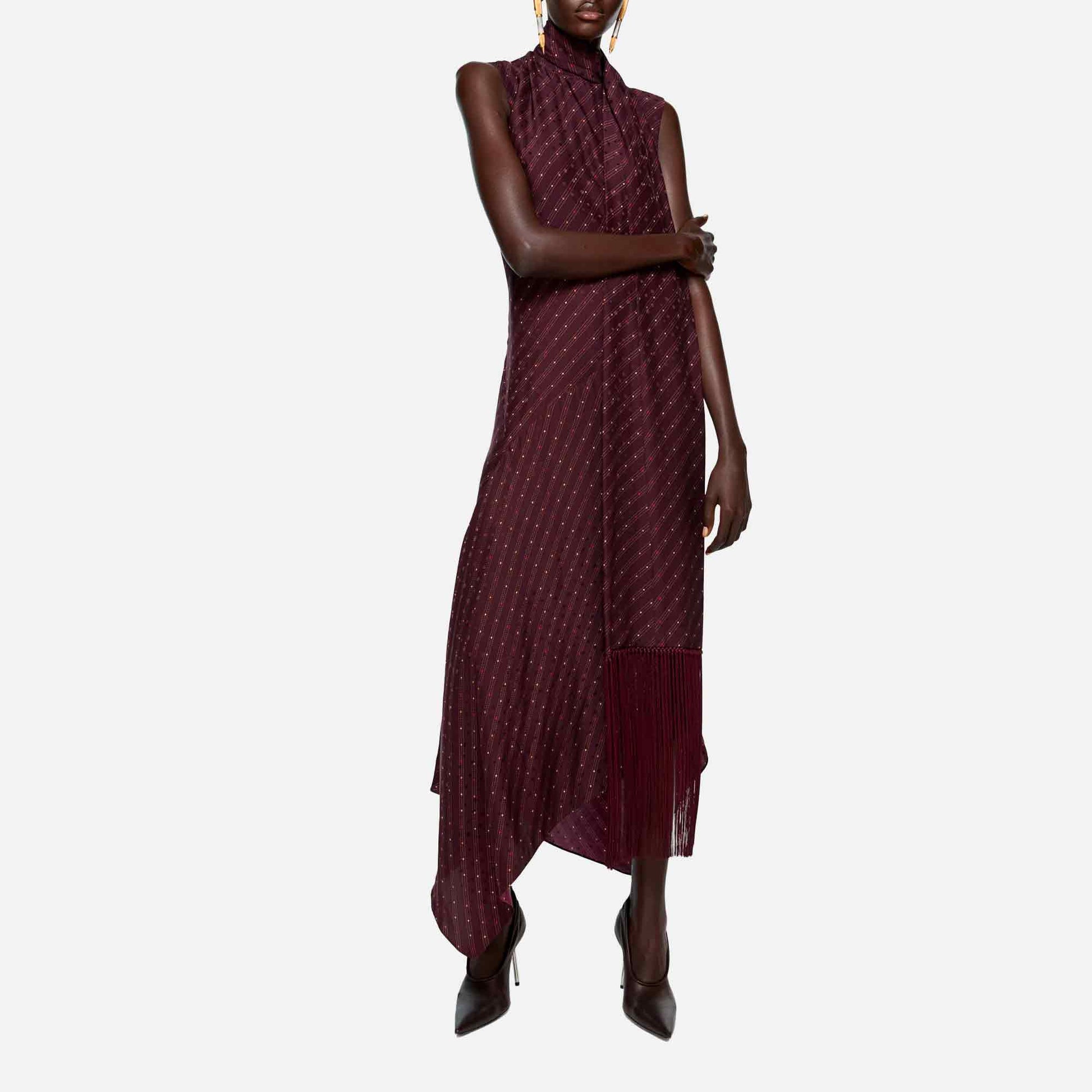 Tunic Dress Silk Burgundy