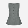 Turner Vest Black Melange Wool