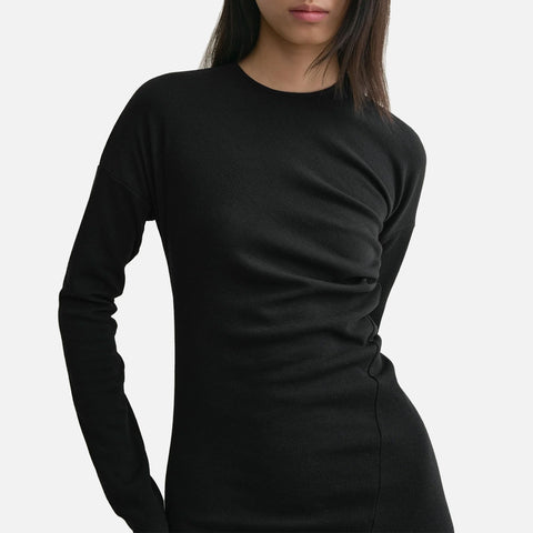 Twisted Jersey Dress Black