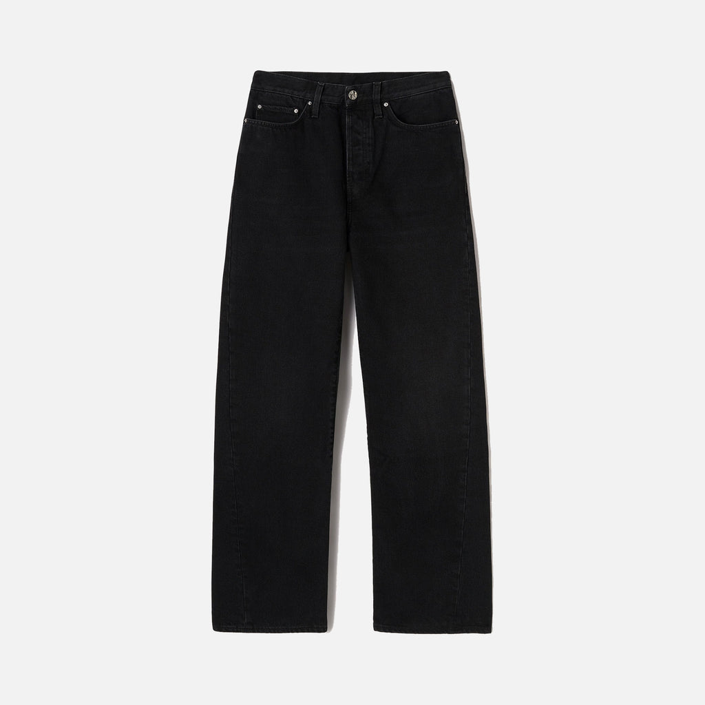 Twisted Seam Denim Full Length Faded Black