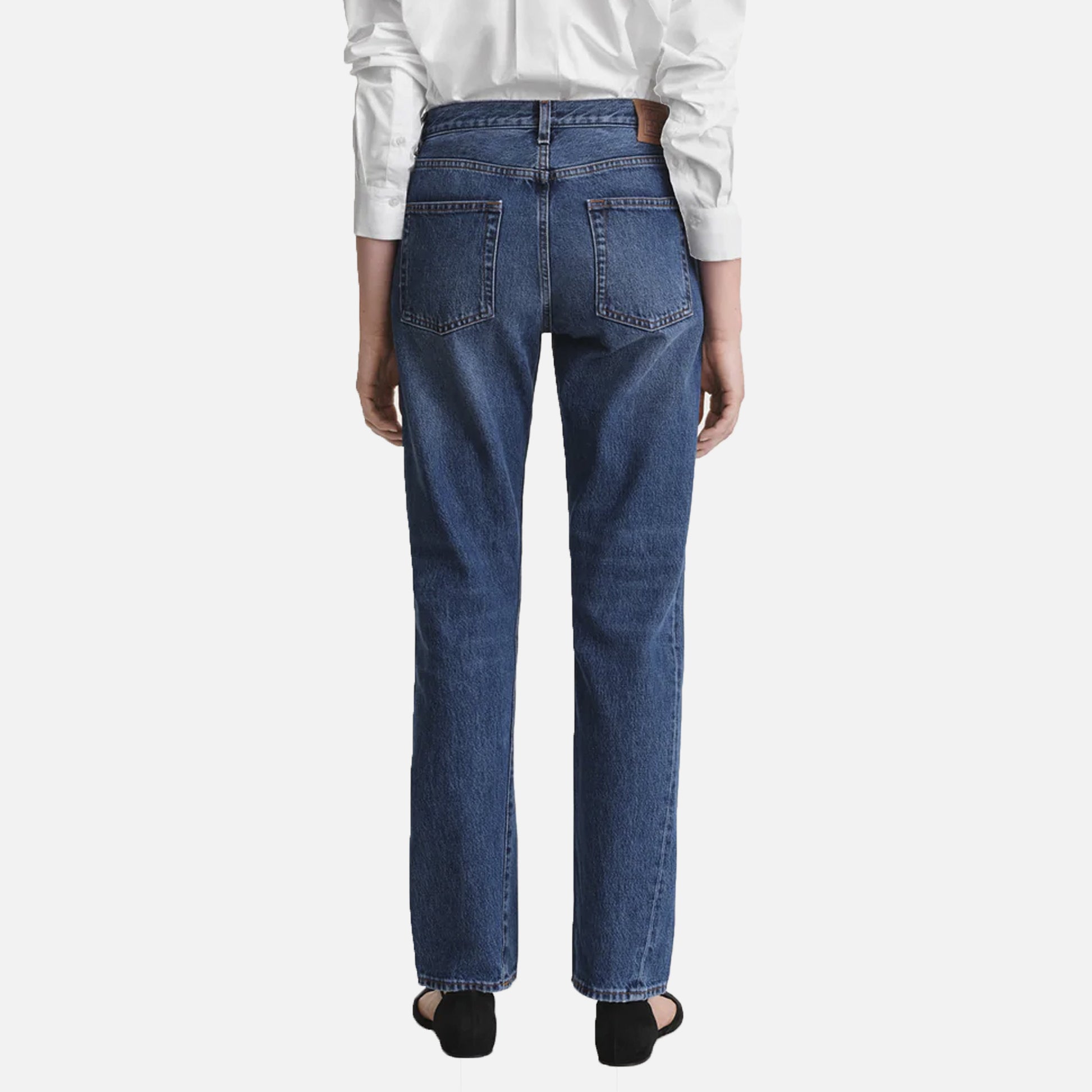 Twisted Seam Denim Washed Blue