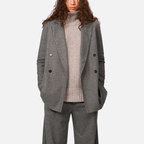 Tyler Blazer Multi Gray Stripe