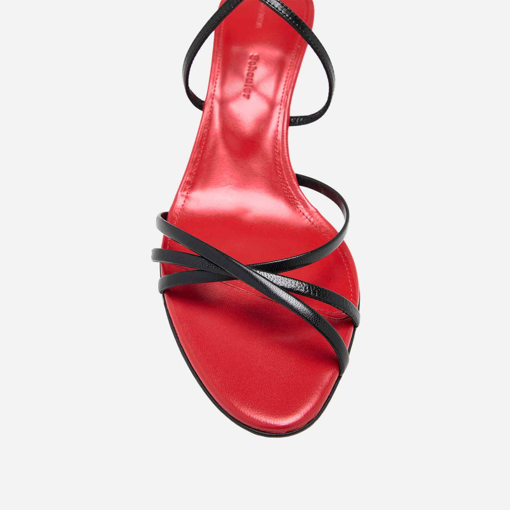 Uma Ankle Strap Sandals Black/Red