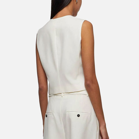 Shaped Waistcoat Off White