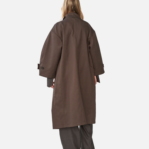 Water Resistant Coat Dark Brown