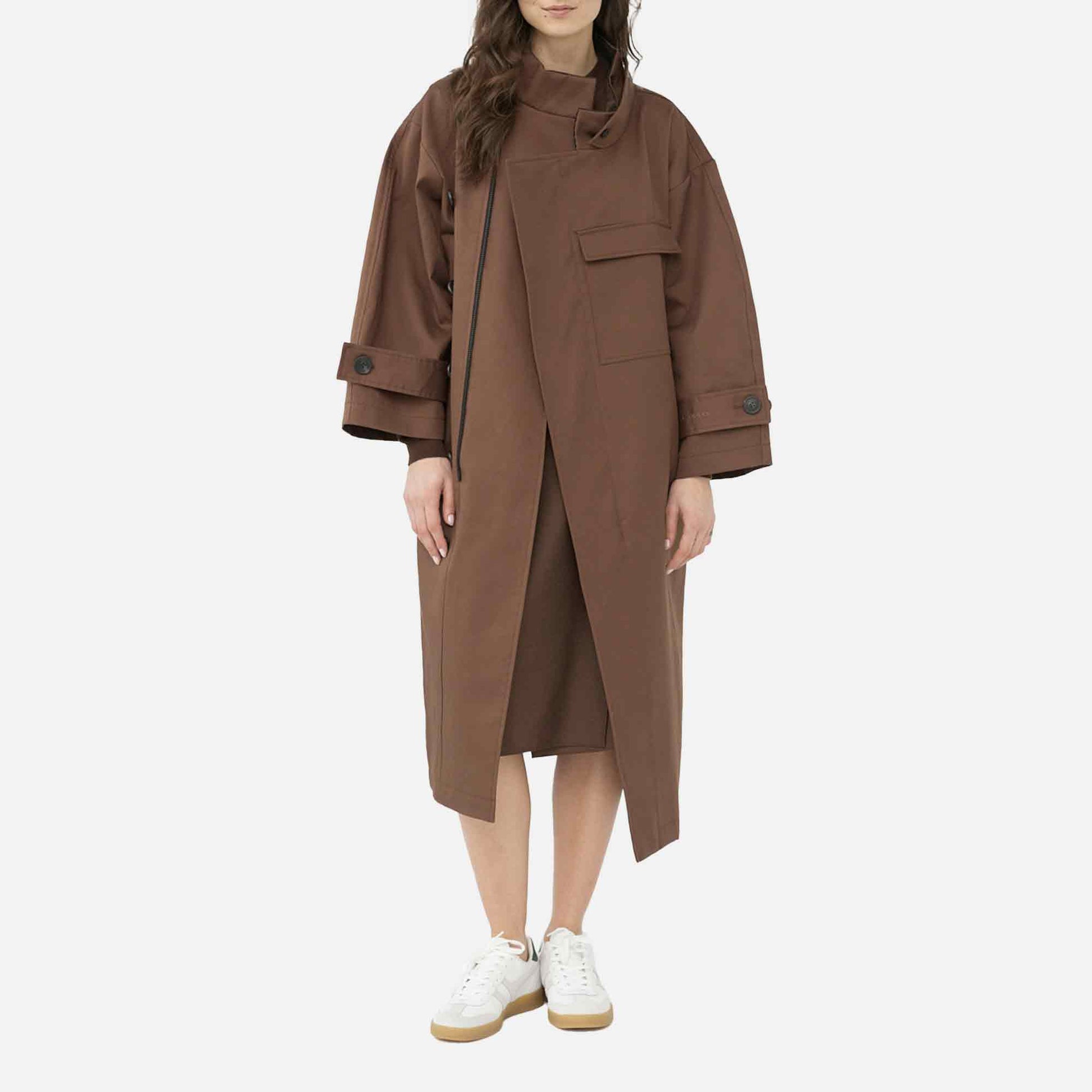 Water Resistant Coat Dusty Brown
