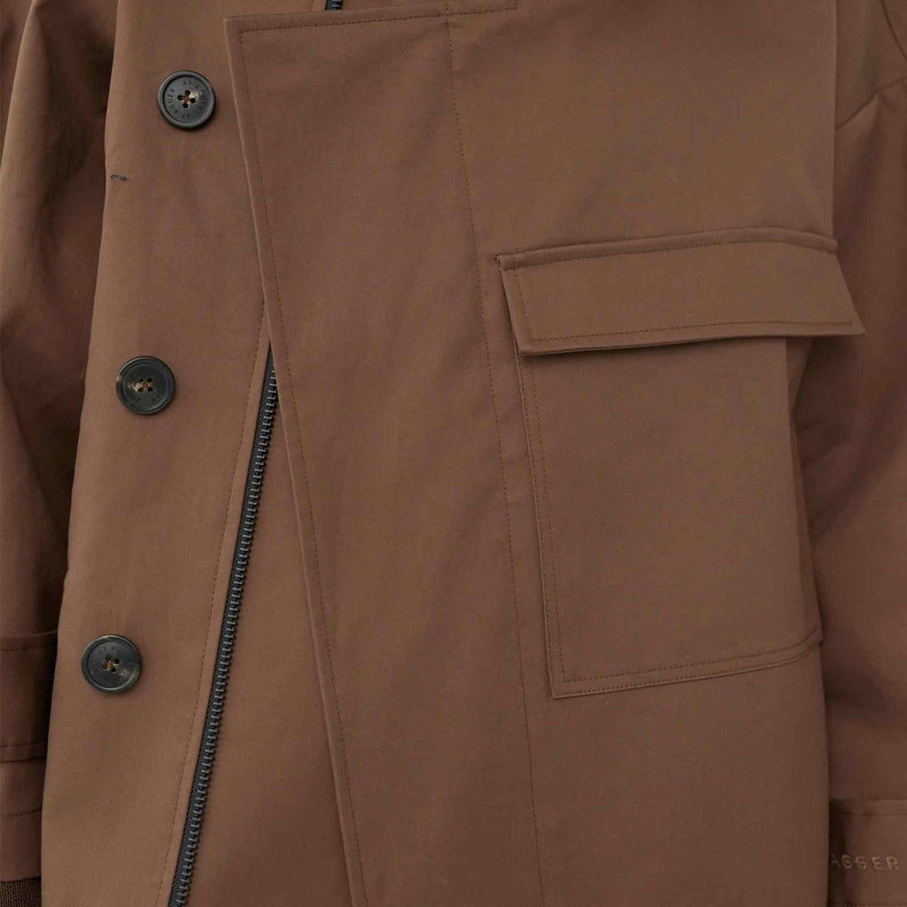 Water Resistant Coat Dusty Brown
