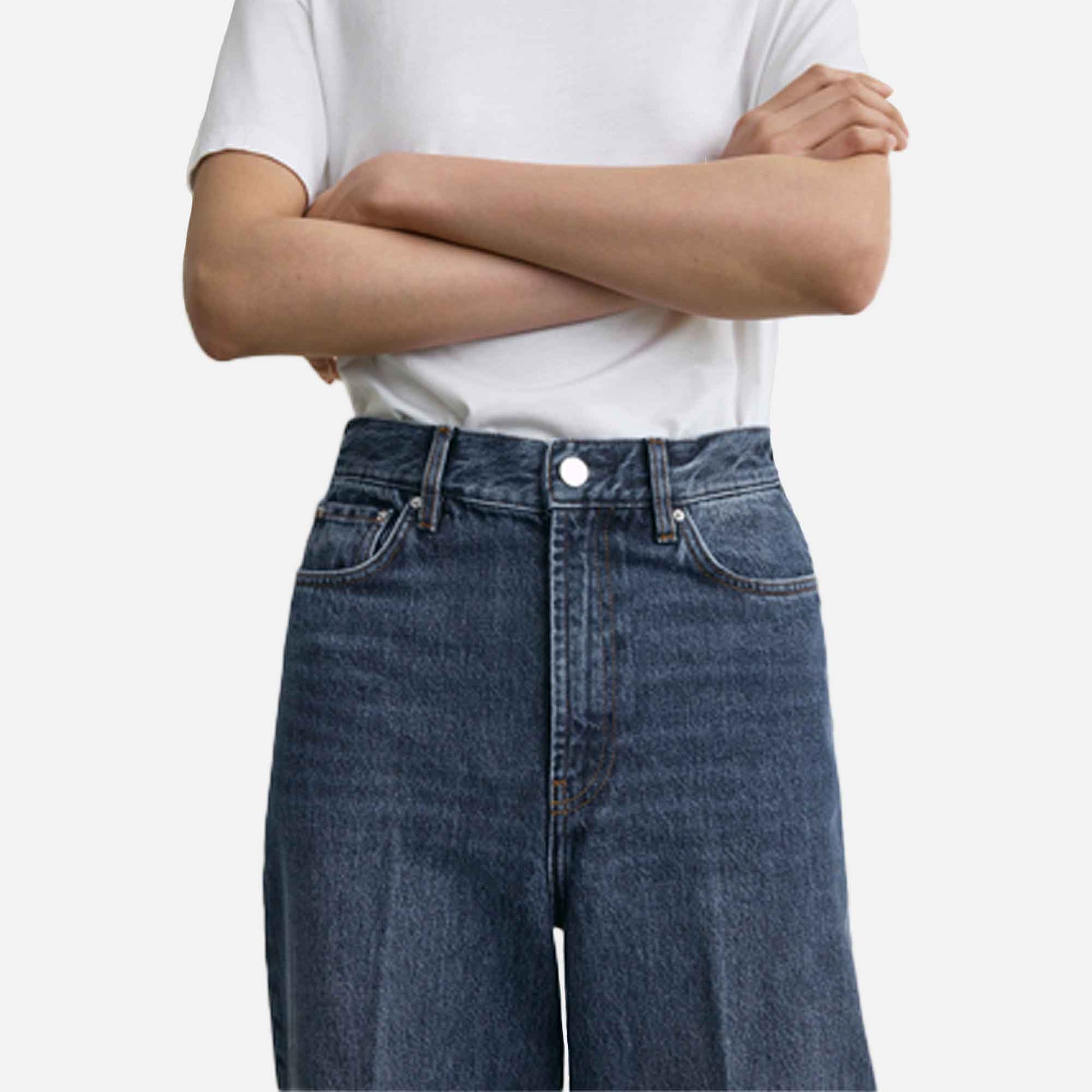 Wide Leg Denim Dark Blue