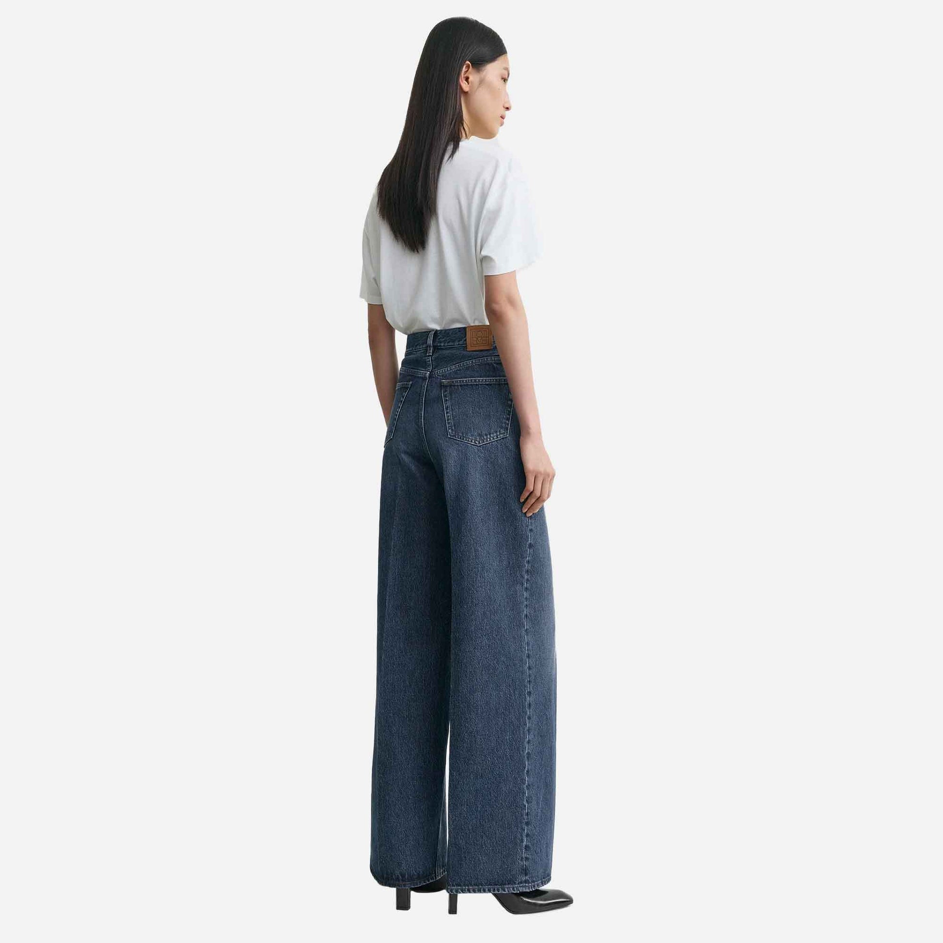 Wide Leg Denim Dark Blue