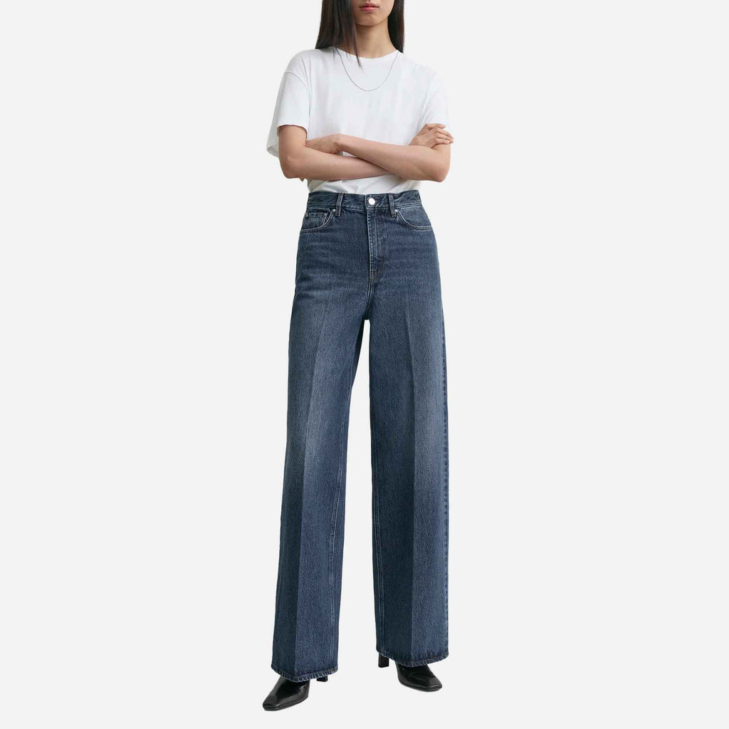 Wide Leg Denim Dark Blue