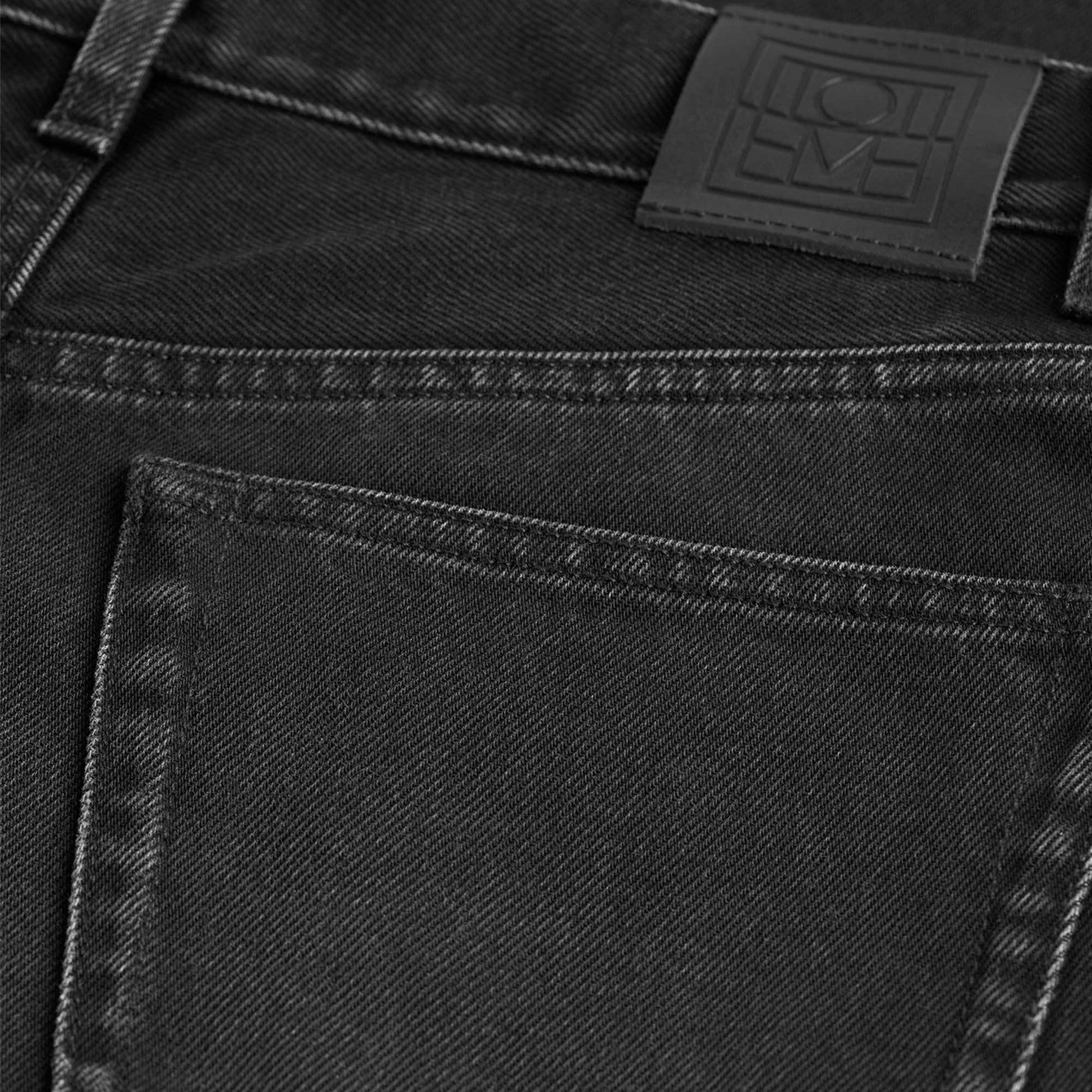 Wide Leg Denim Faded Black