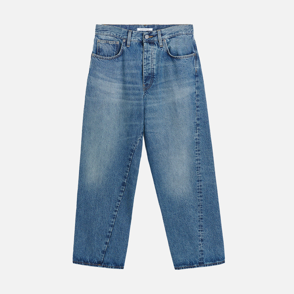Wide Twist Jeans Mid Blue