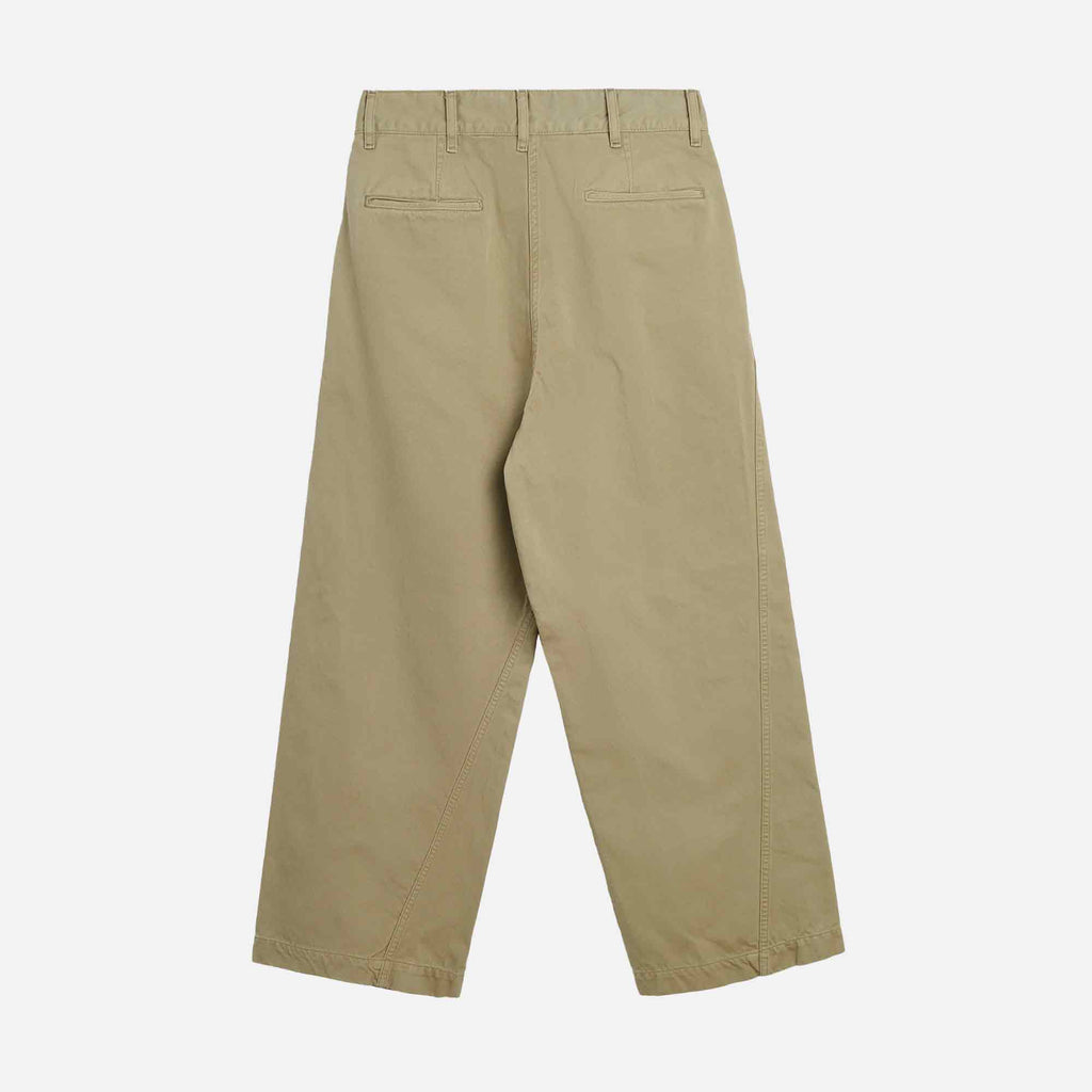 Wide Twist Chino Trousers Khaki