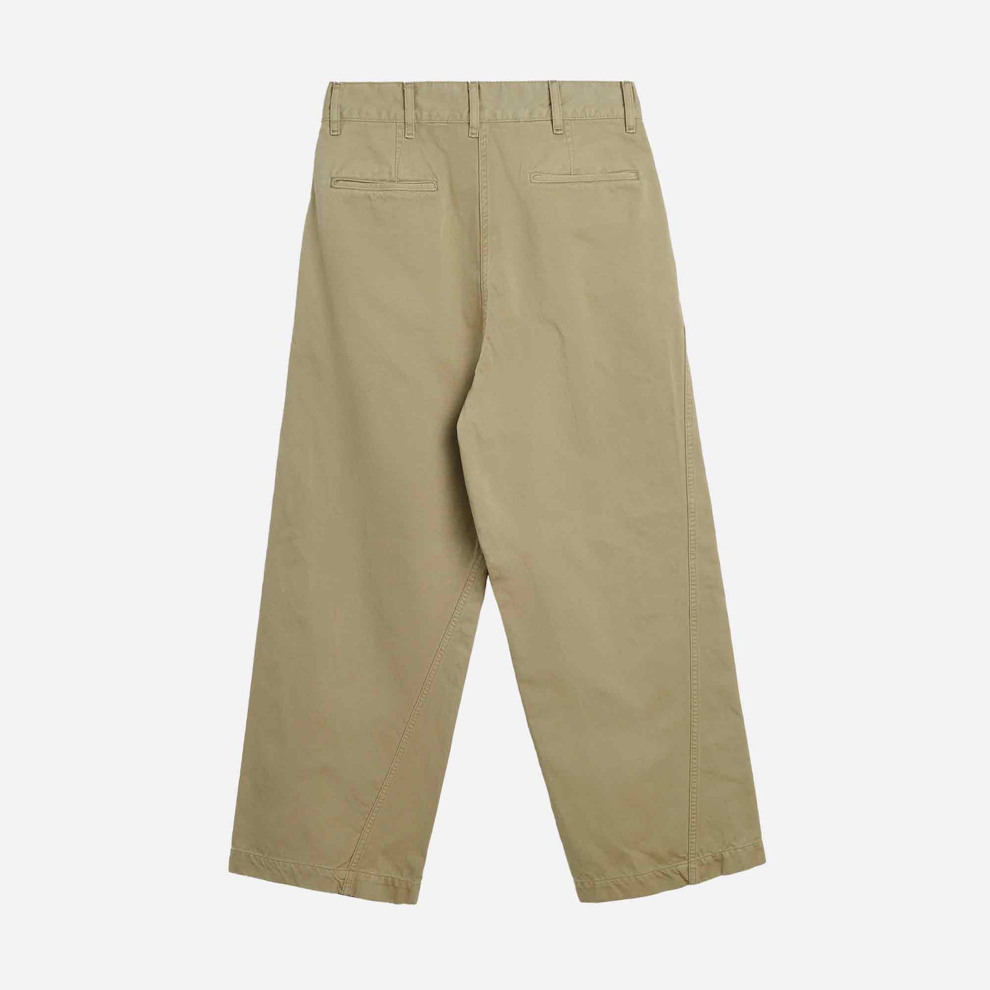Wide Twist Chino Trousers Khaki