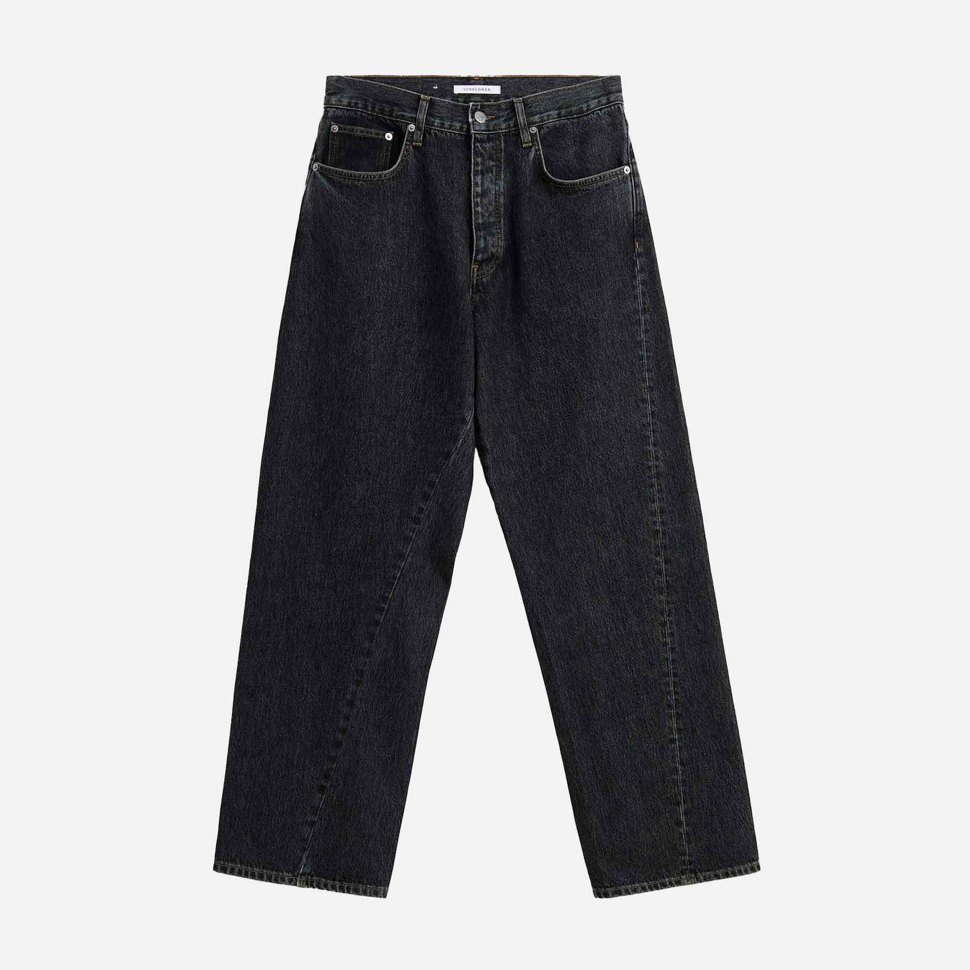 Wide Twist Jeans Black Stone