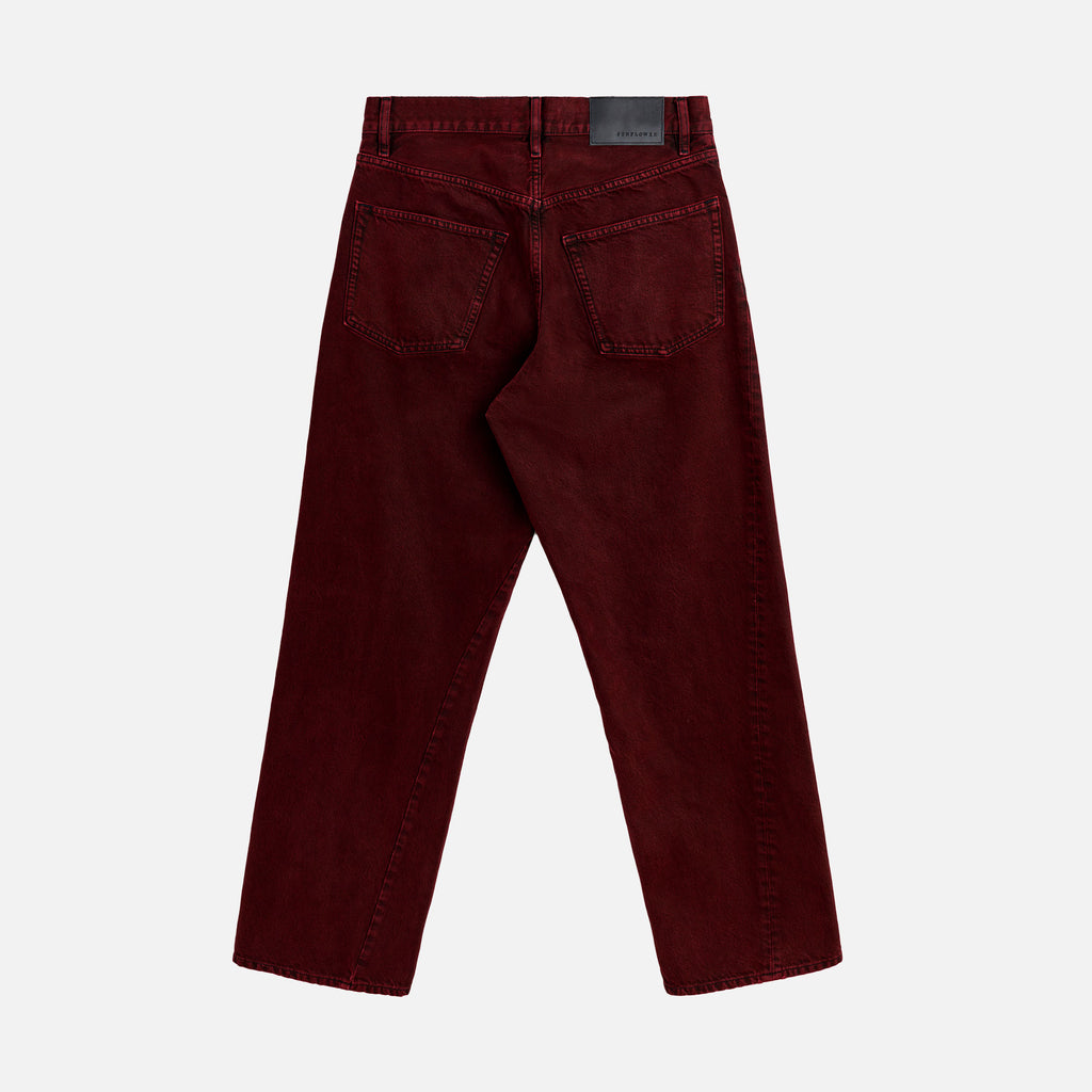 Wide Twist Jeans Dark Wine