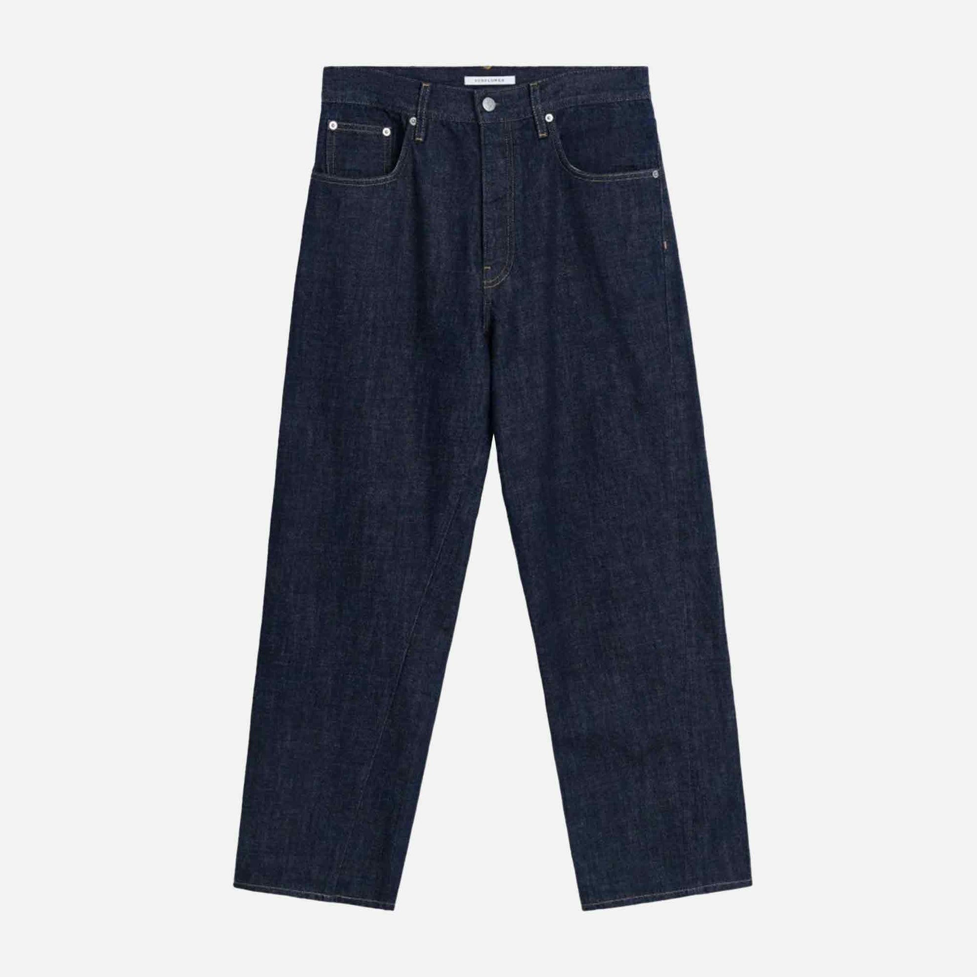 Wide Twist Jeans Simple Rinse Blue