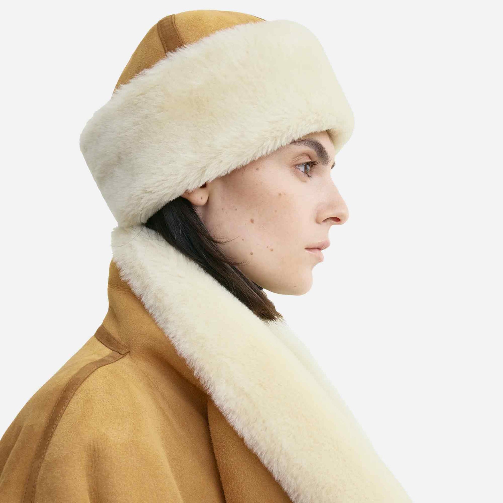 Shearling Winter Hat Tan