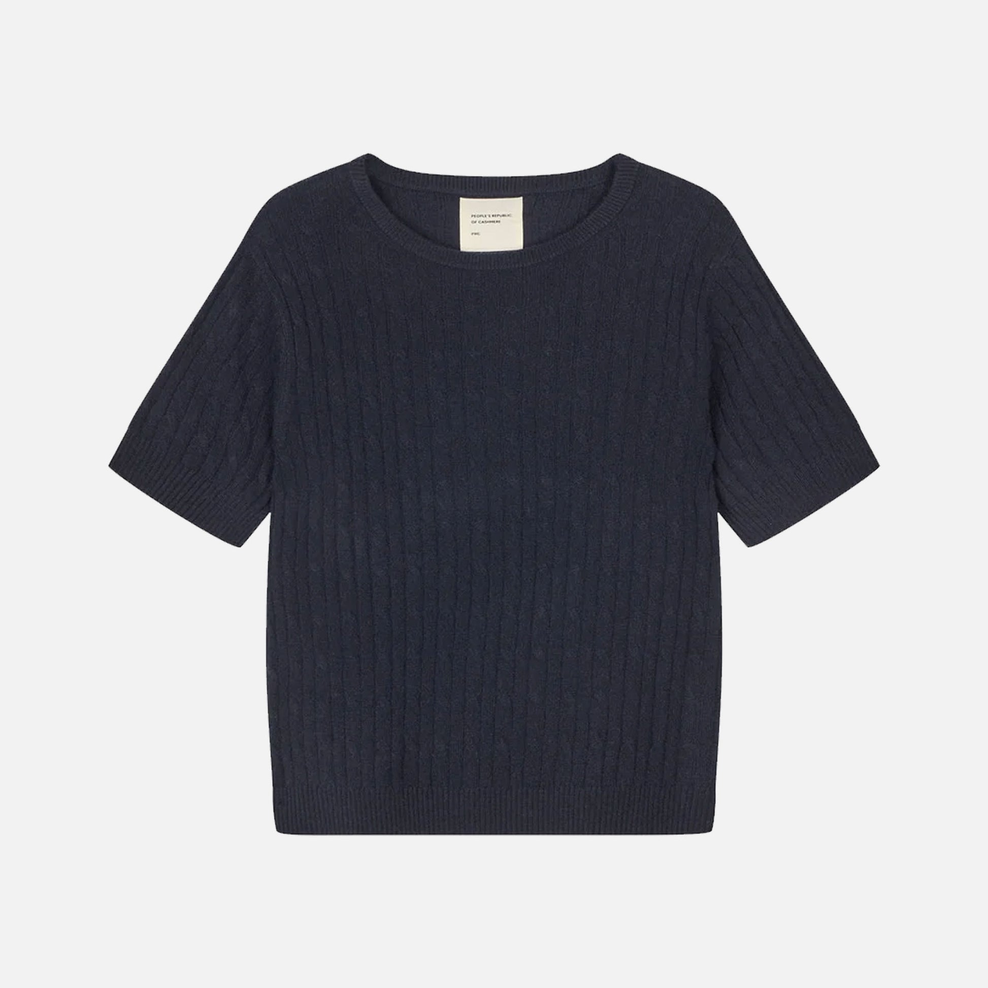 Women's Cableknit Blouse Navy Blue