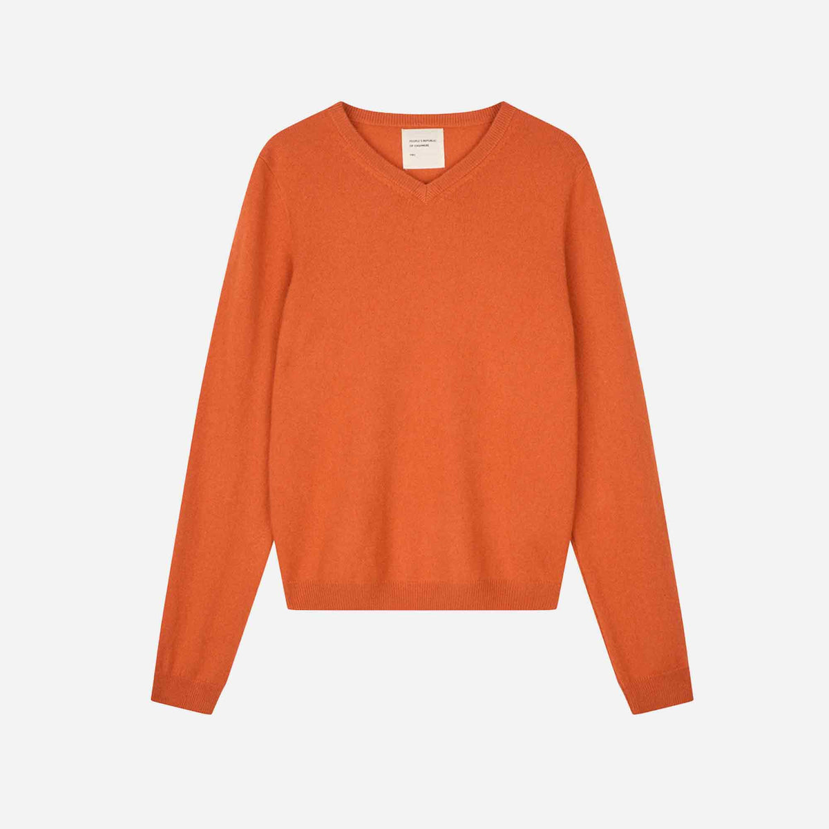 Women's Fitted 90's V-Neck Dark Orange