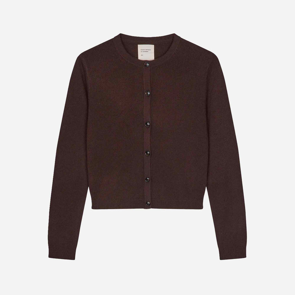 Women's O-Cardigan Dark Brown