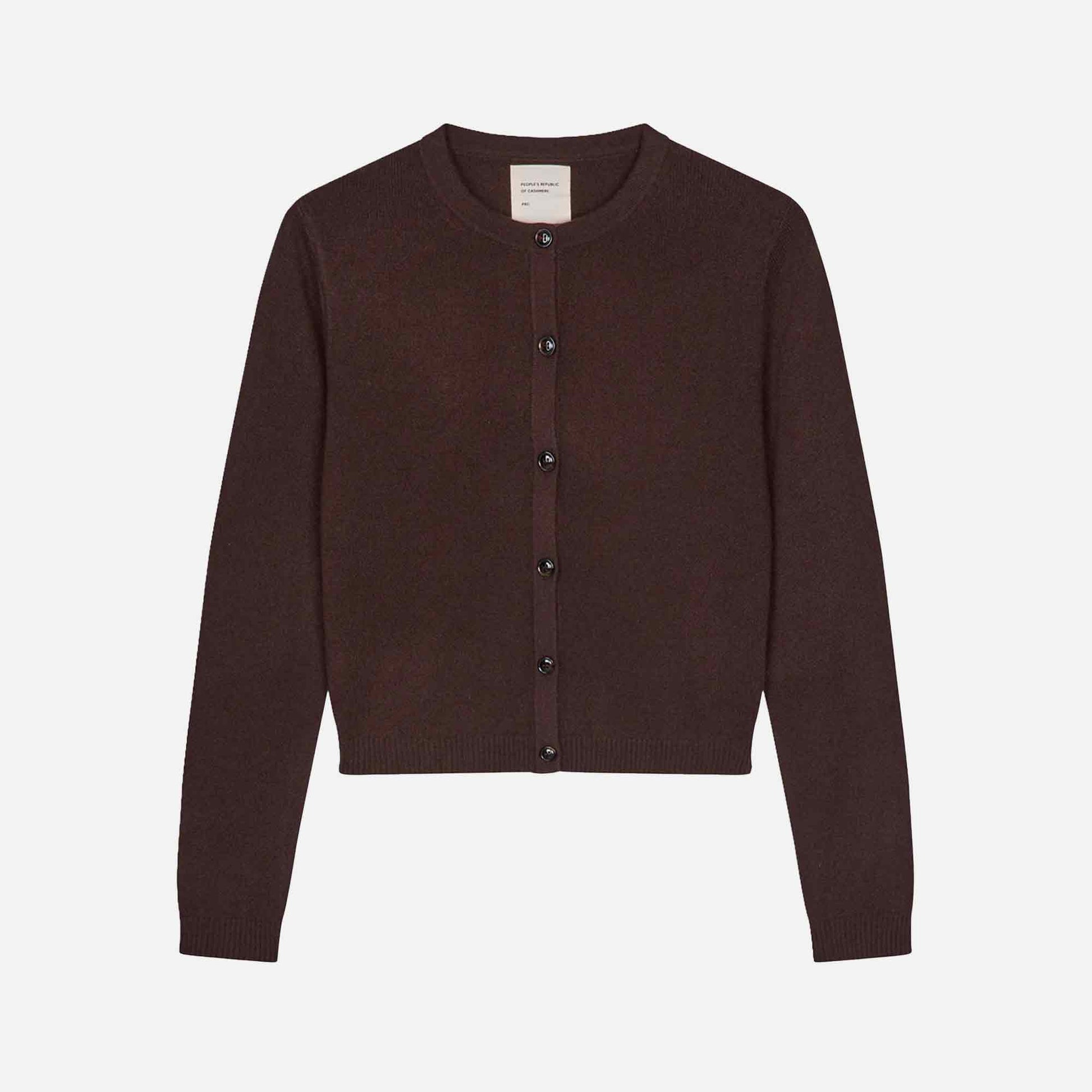 Women's O-Cardigan Dark Brown