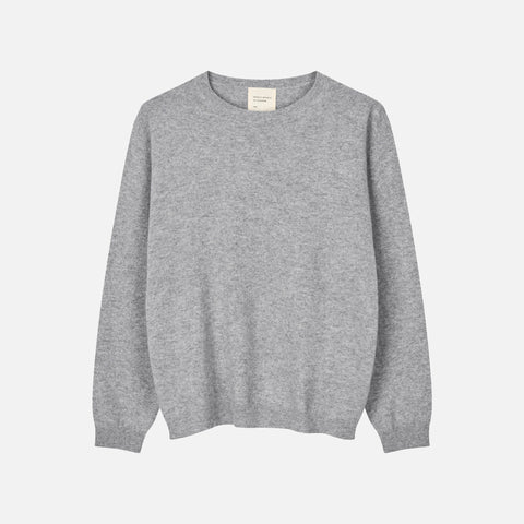 Women's Oversized Roundneck Heather Grey Light