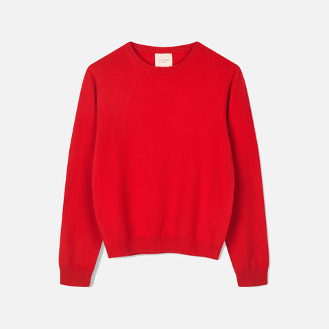 Women's Oversized Roundneck Red