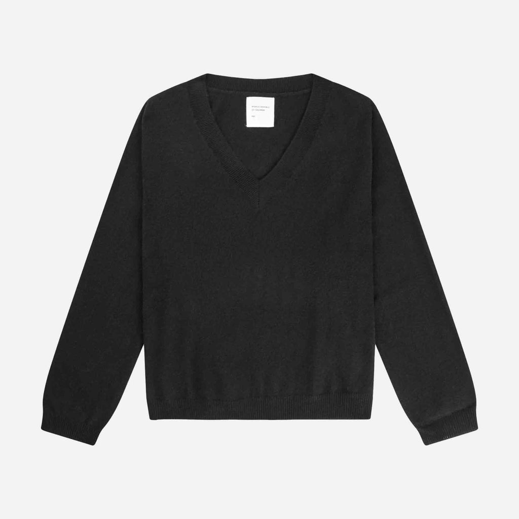 Women's Oversized V-Neck Black