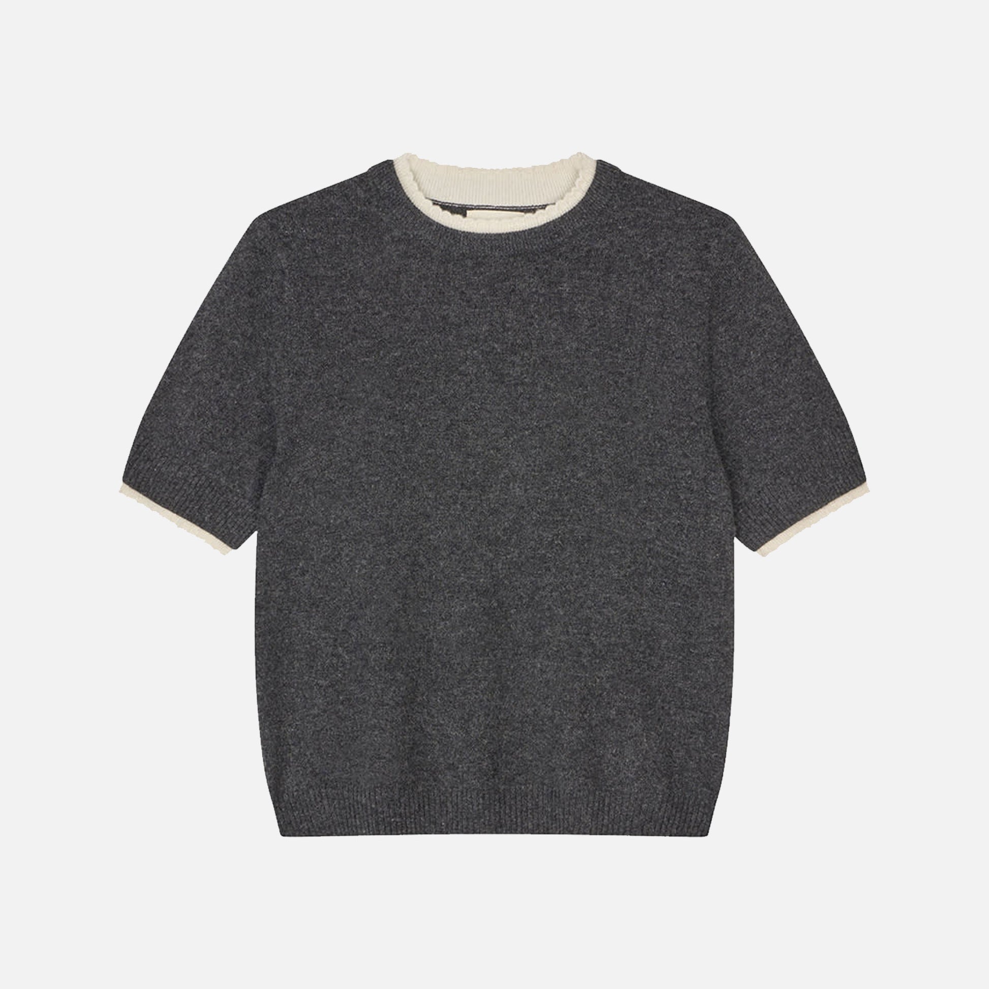 Women's Blouse Dark Grey Crochet