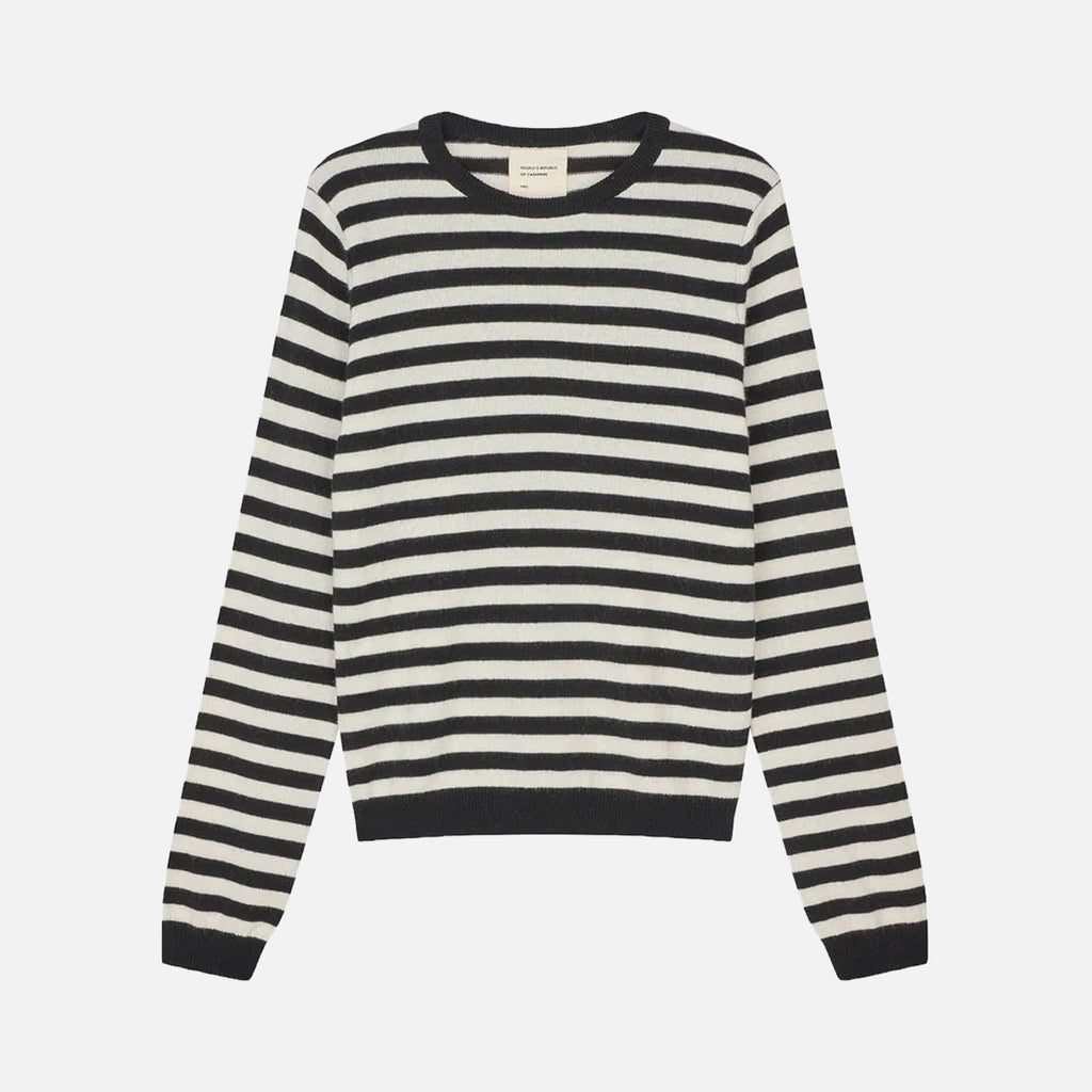 Women's Fitted Roundneck Black Cloud